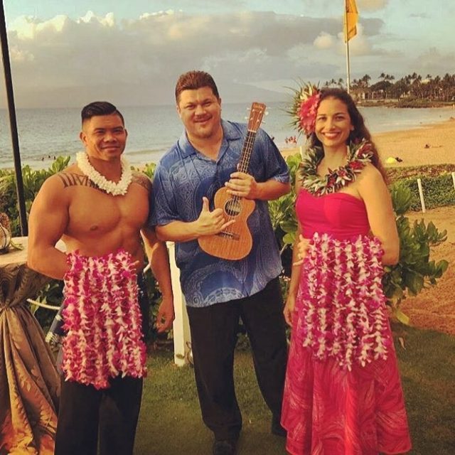 male fire knife dancer in hawaii