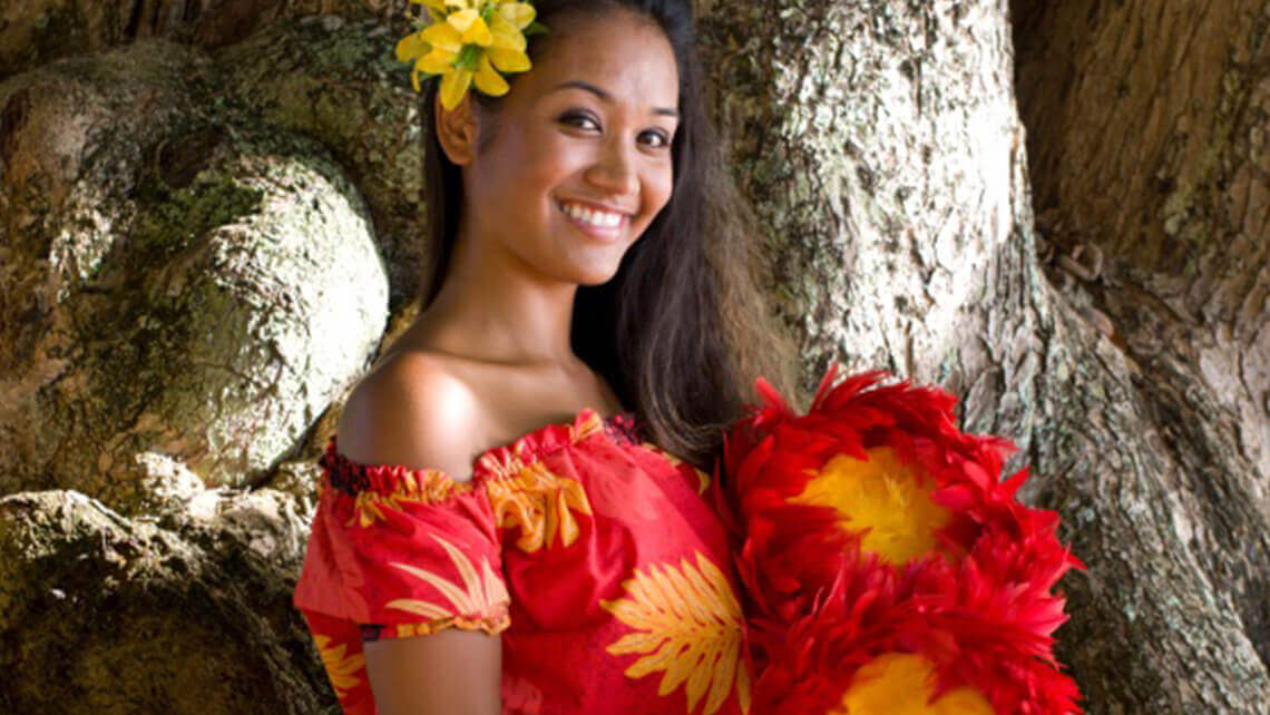 hula dancer in costume