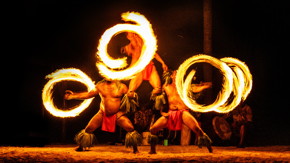 fire knife dancers