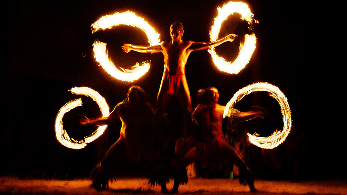 fire knife dancers