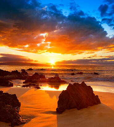 sunset at the beach