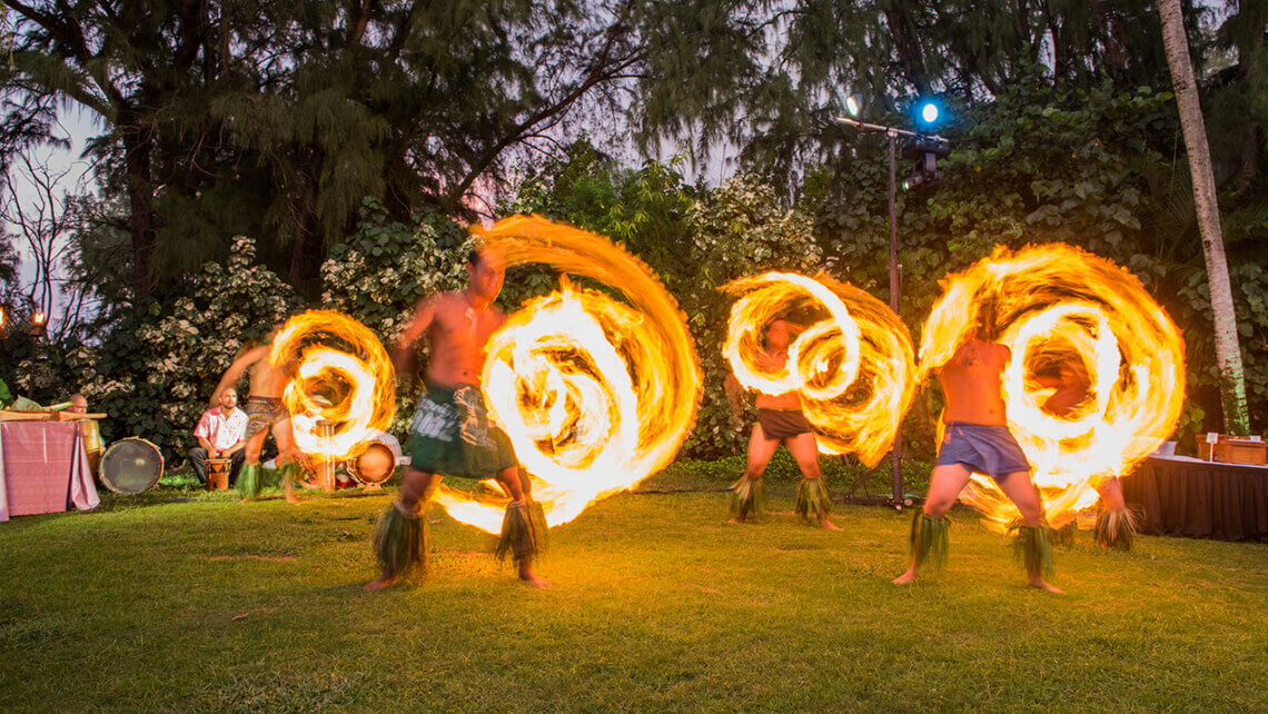 fire dancers