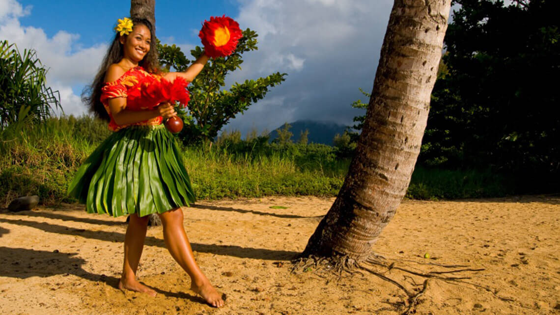 hula dancers in costume