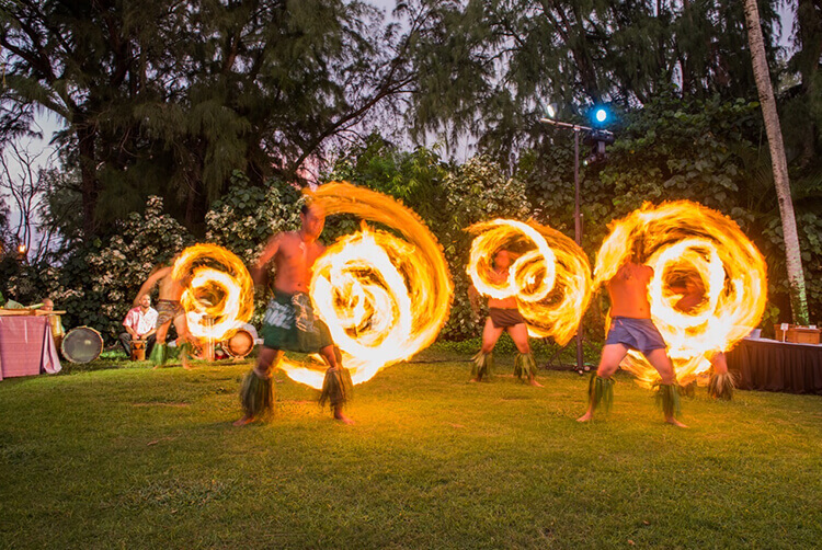 fire knife dancers private luau