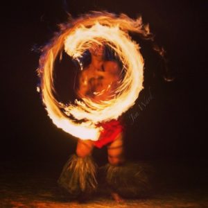 fire knife dancer from Hawaiʻi Hula Company